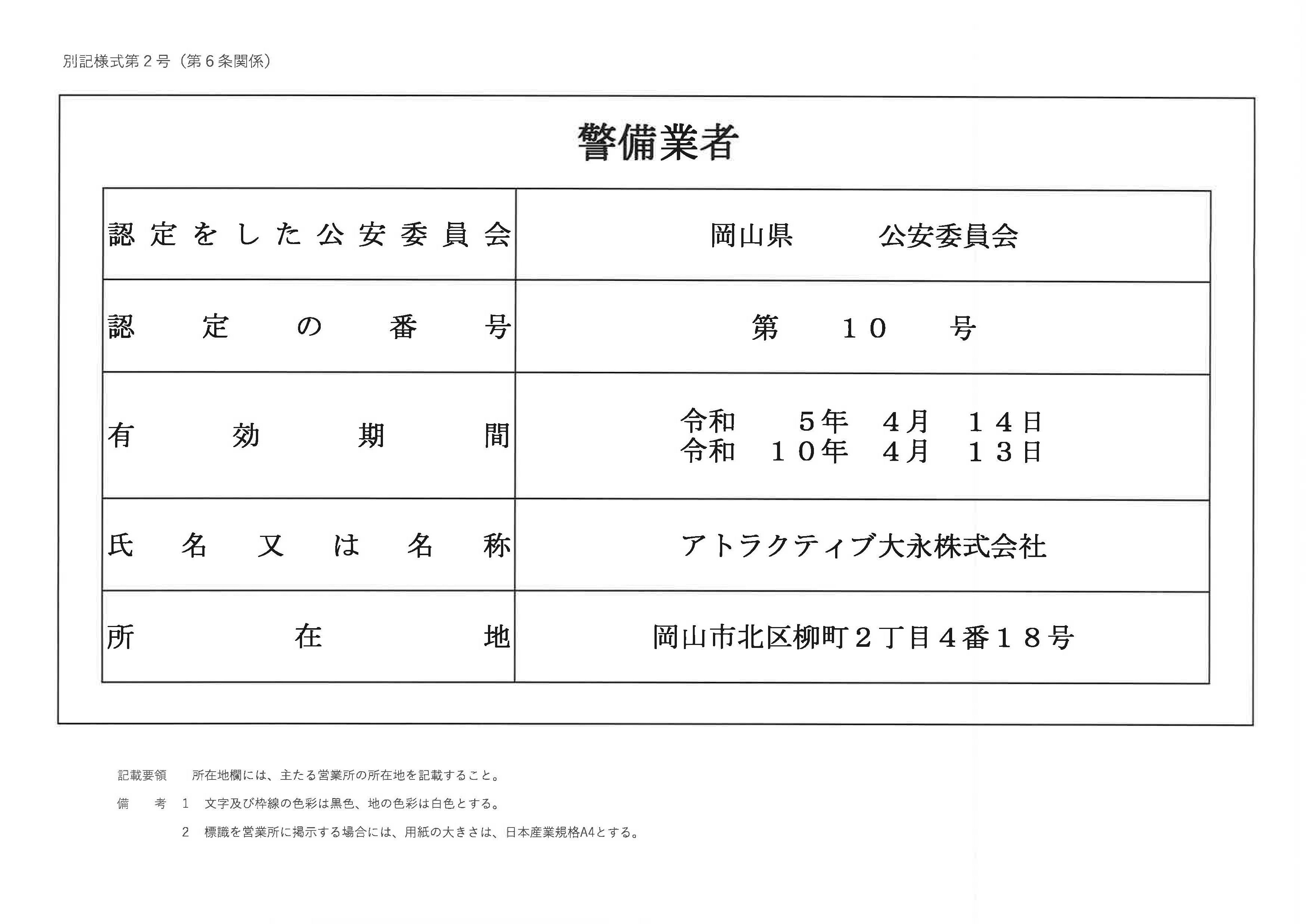 警備業者